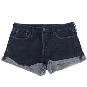 Abercrombie & Fitch Dark Rise Denim Cuffed Shorts